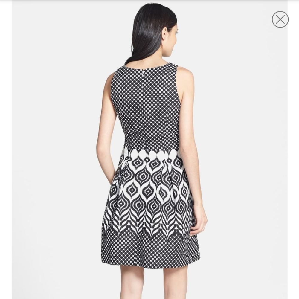 Taylor Jacquard black and white dress - Picture 2 of 5